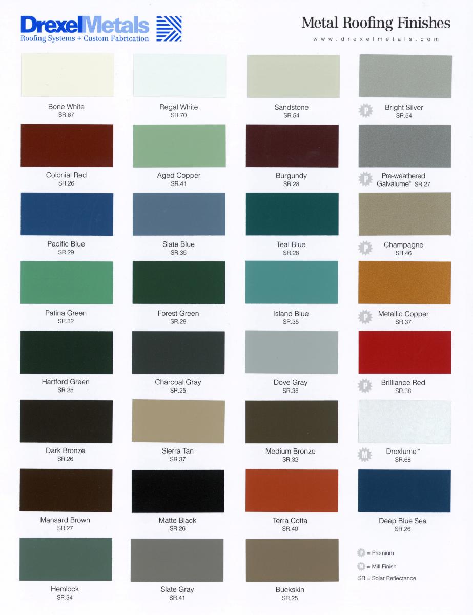 Pac Clad Metal Color Chart