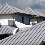 Grey metal roofing