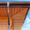 Copper gutters and rainspout